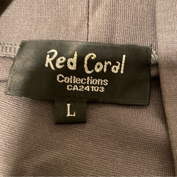 Thick Grey Long Line Sweater Blazer Size Large - Picture 8 of 9